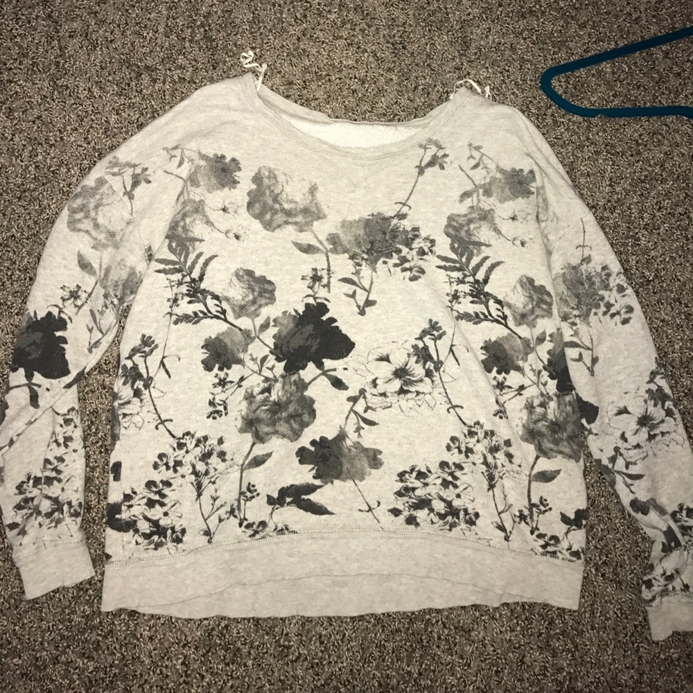 american eagle flower sweater