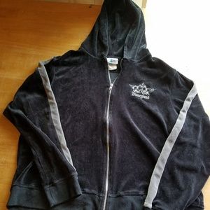 Disneyland Black & Gray Rhinestone Track Suit