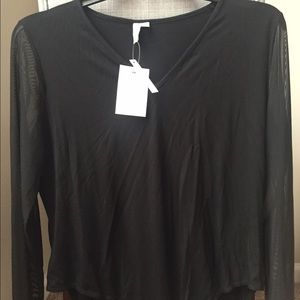 ASOS Bodysuit with mesh see through sleeves