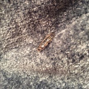 14k White Gold Ring w/ small CZ stone