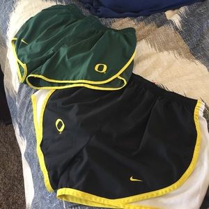 2 pairs of Oregon running shorts