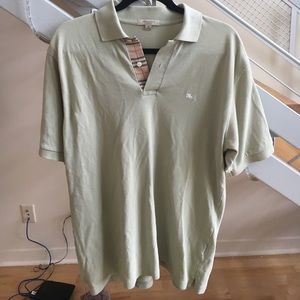 Burberry London Men's Green Polo Shirt