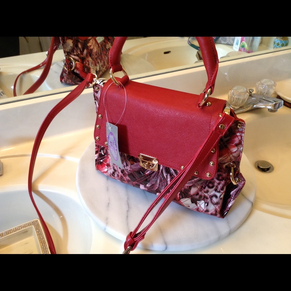 Sharif Quilted Patent Leather Satchel