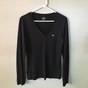 Long sleeve black Lacoste shirt