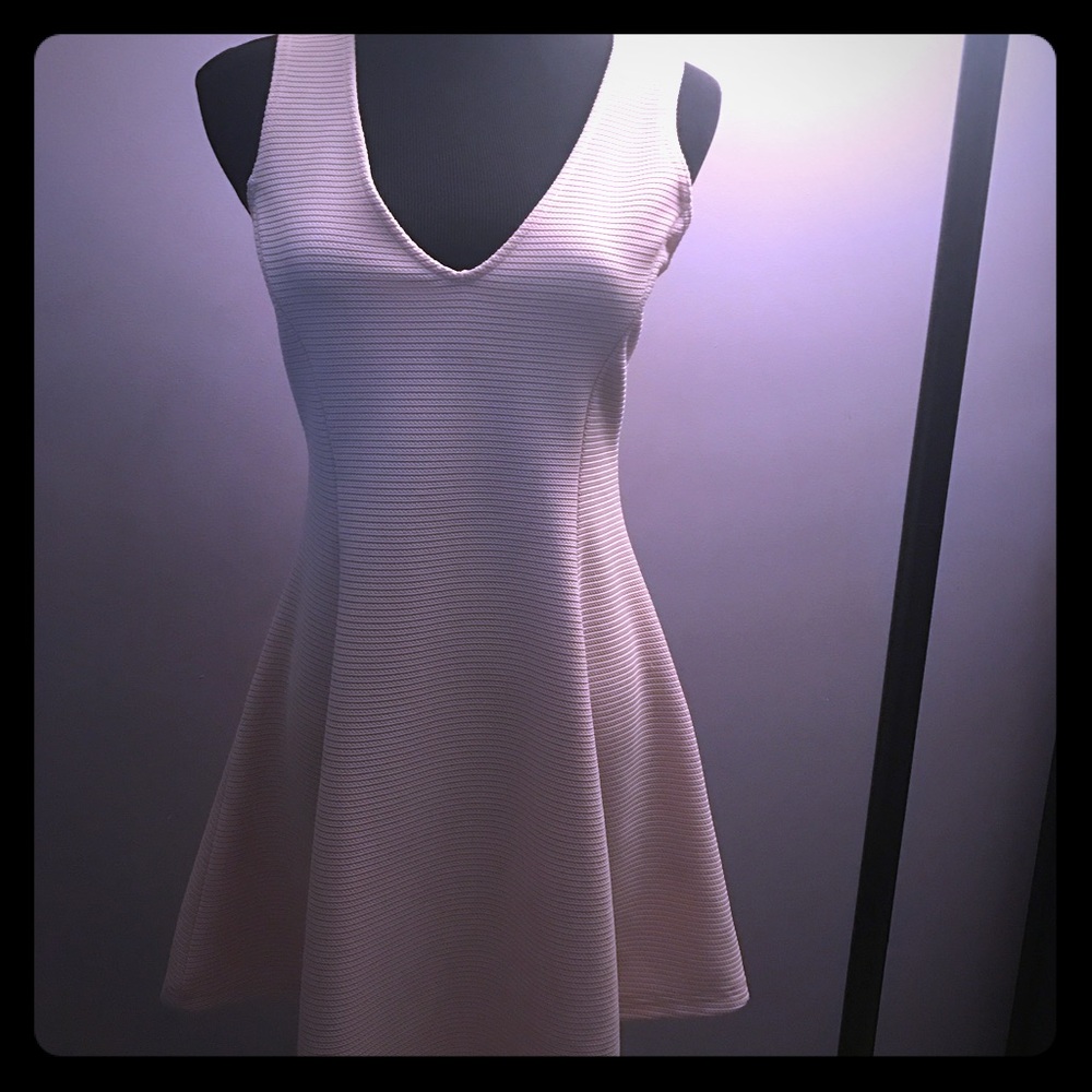 Blush pink skater dress