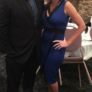 New York and co. Cobalt blue and black dress small