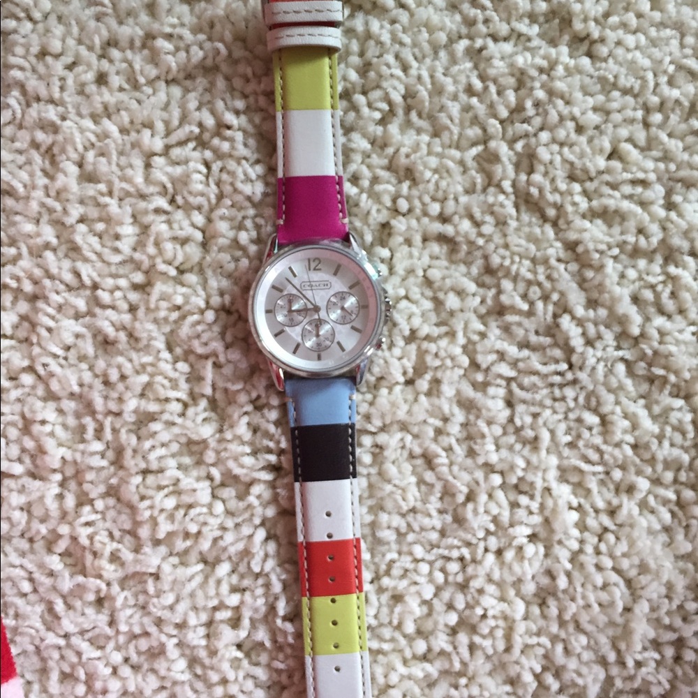 Coach Leather Multicolored Watch