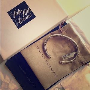 David Yurman 5mm Cable Silver Dome Bracelet