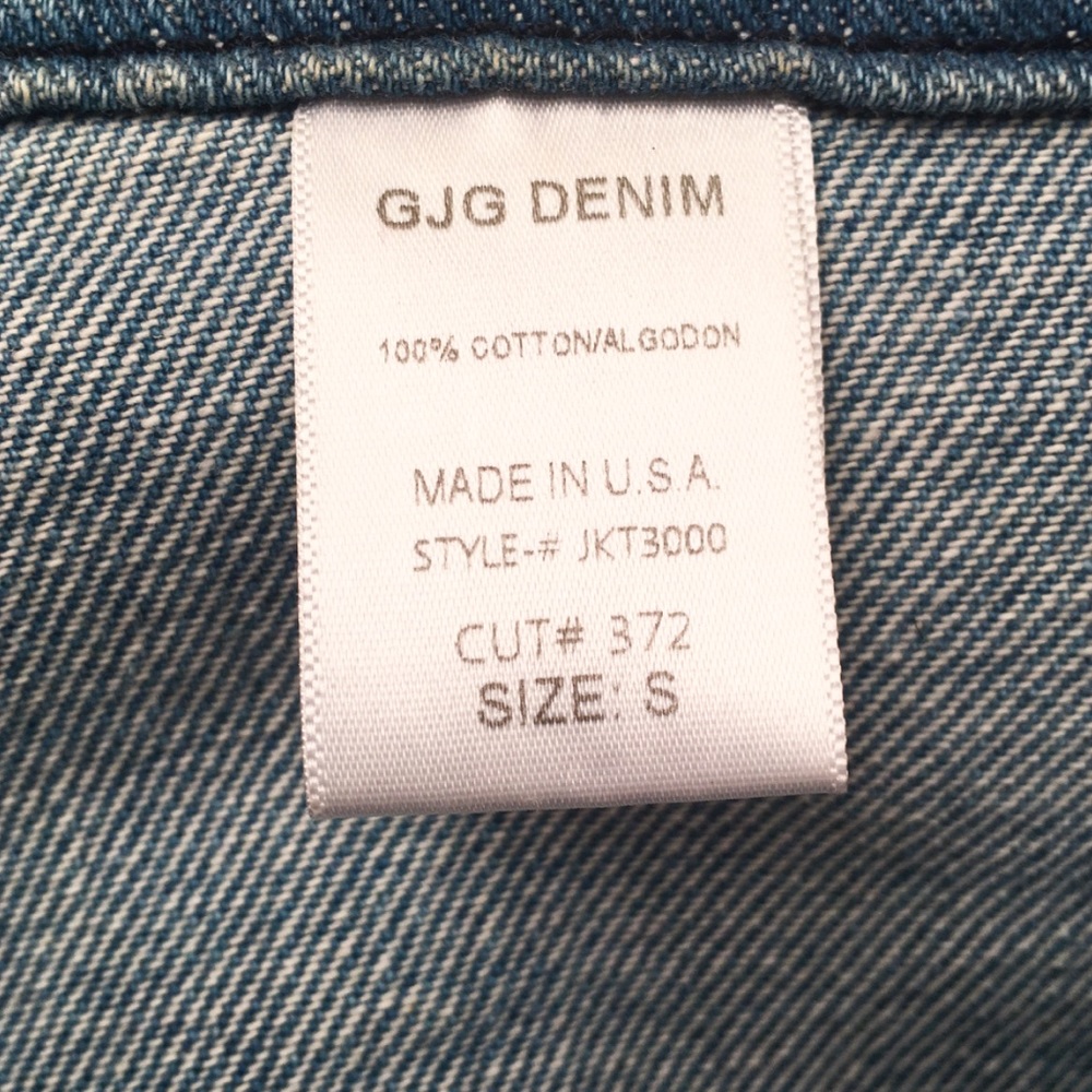 HP🎉 . GJG Denim Medium Wash Super Distressed Denim Button Up Jacket - Picture 10 of 13