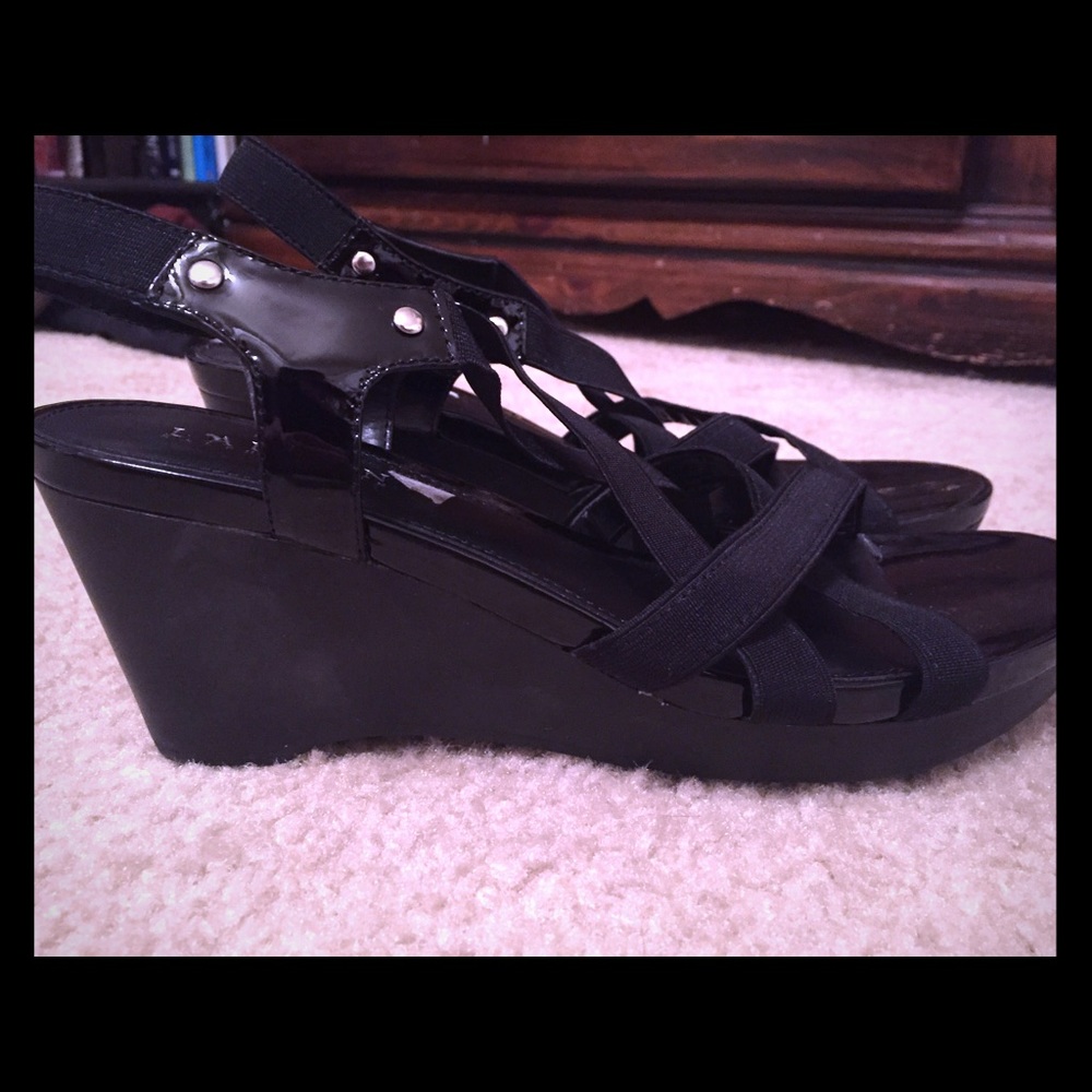 Ralph Lauren Wedges-Black-Size 9