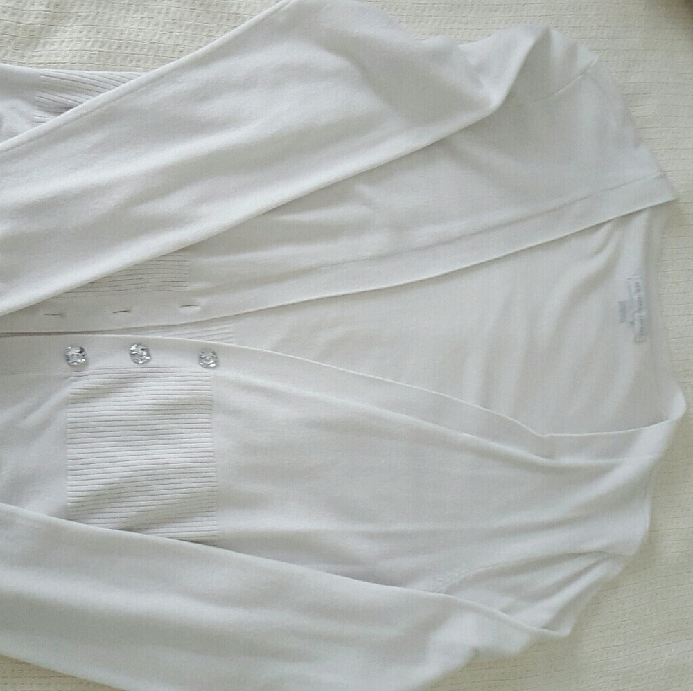 Cream color cardigan with clear stones