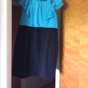 Mint and black dress