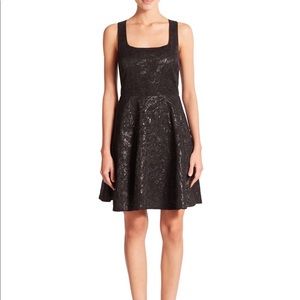 Diane Von FURSTENBERG black metallic Minnie  dress