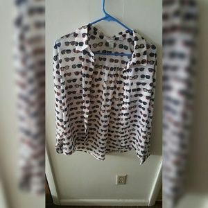 Forever 21 Cold Shoulder Button Down