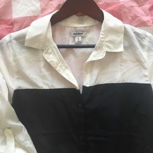 EUC Old Navy Color Block Shirt Dress, Sz M