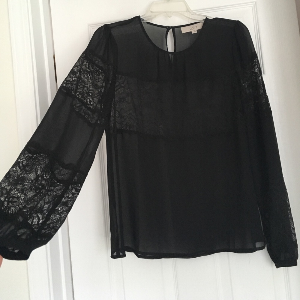 Sheer lace blouse