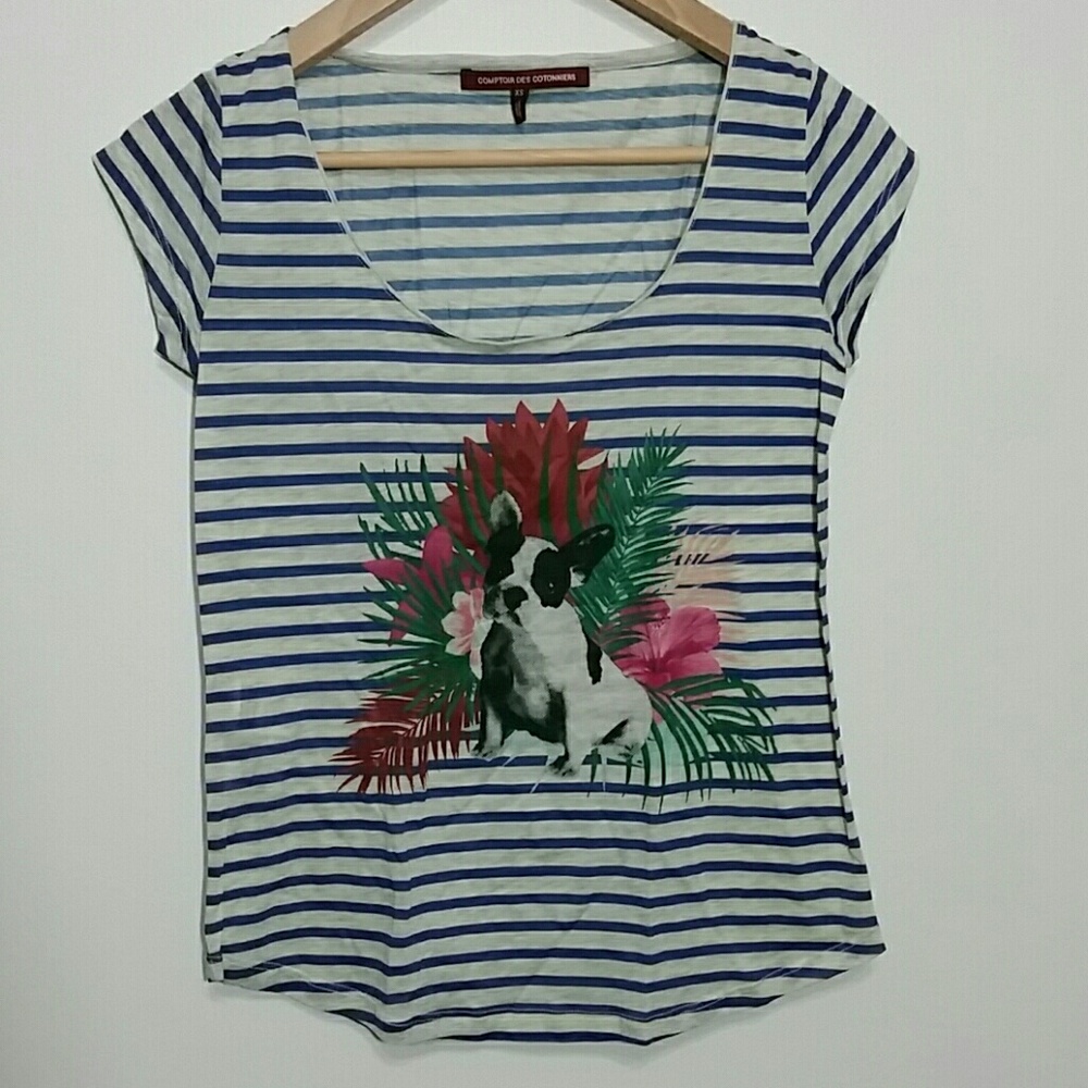 Comptoir Des Cotonniers Shirt French Dog XS