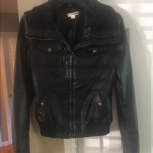 Zenana Outfitters black leather jacket, size small