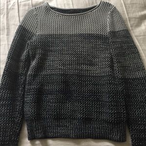 Blue striped knit sweater