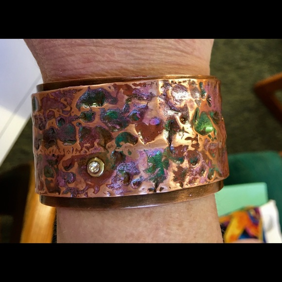 Handmade Copper Bangle Bracelet, Beautiful !! - Picture 2 of 7