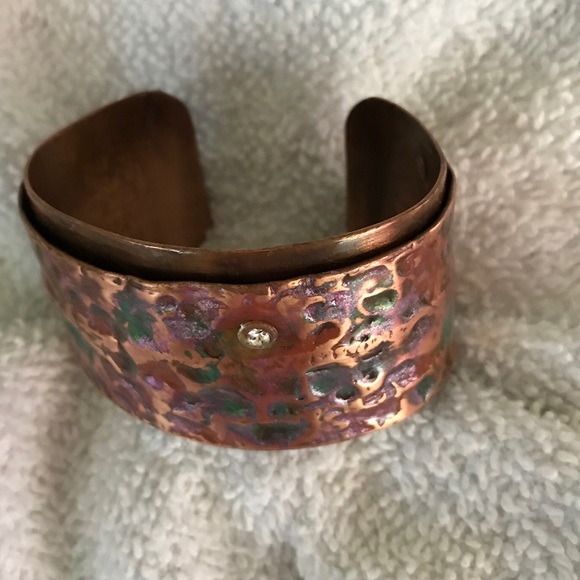 Handmade Copper Bangle Bracelet, Beautiful !! - Picture 3 of 7