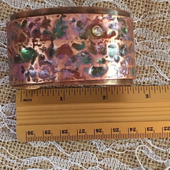 Handmade Copper Bangle Bracelet, Beautiful !! - Picture 5 of 7