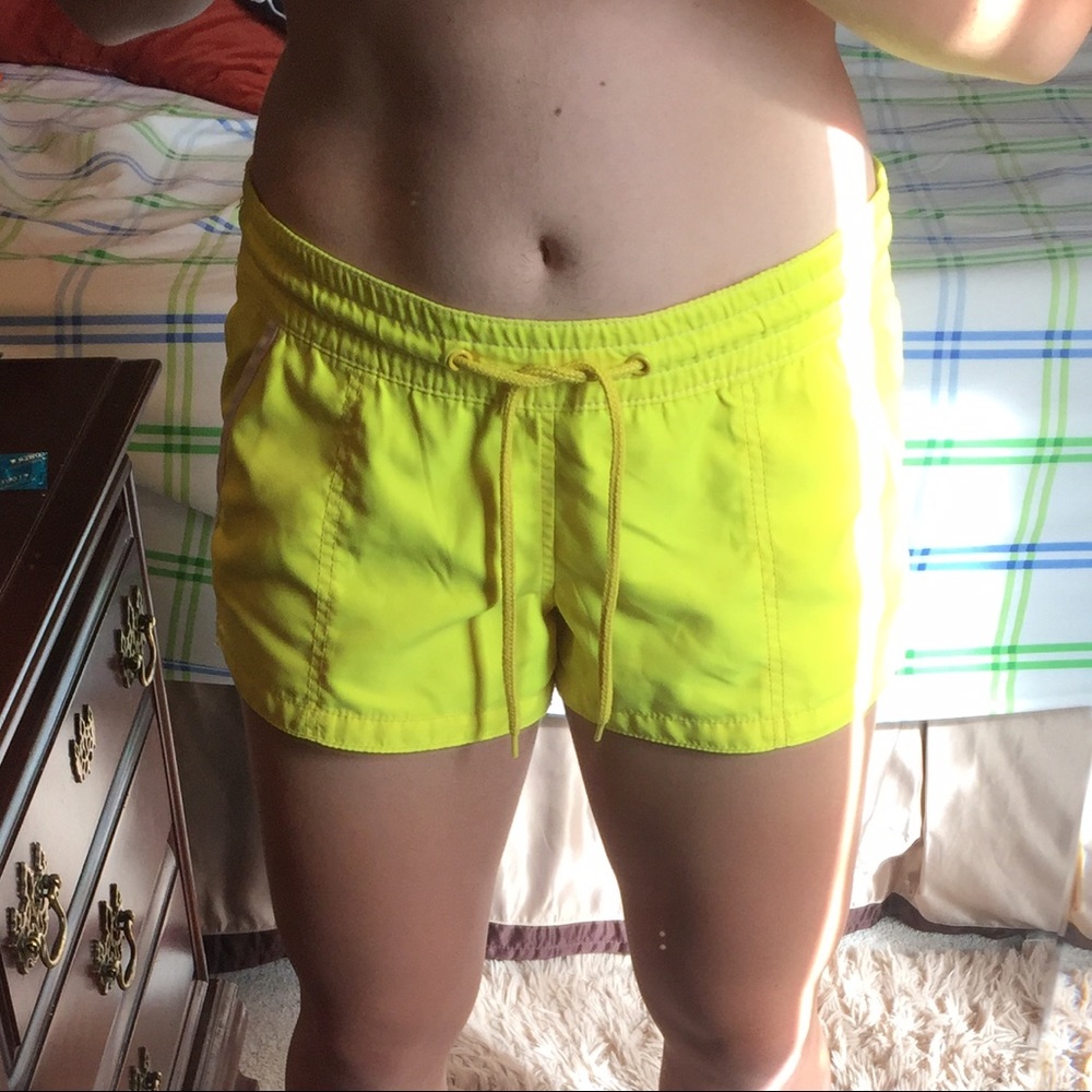 yellow swim shorts