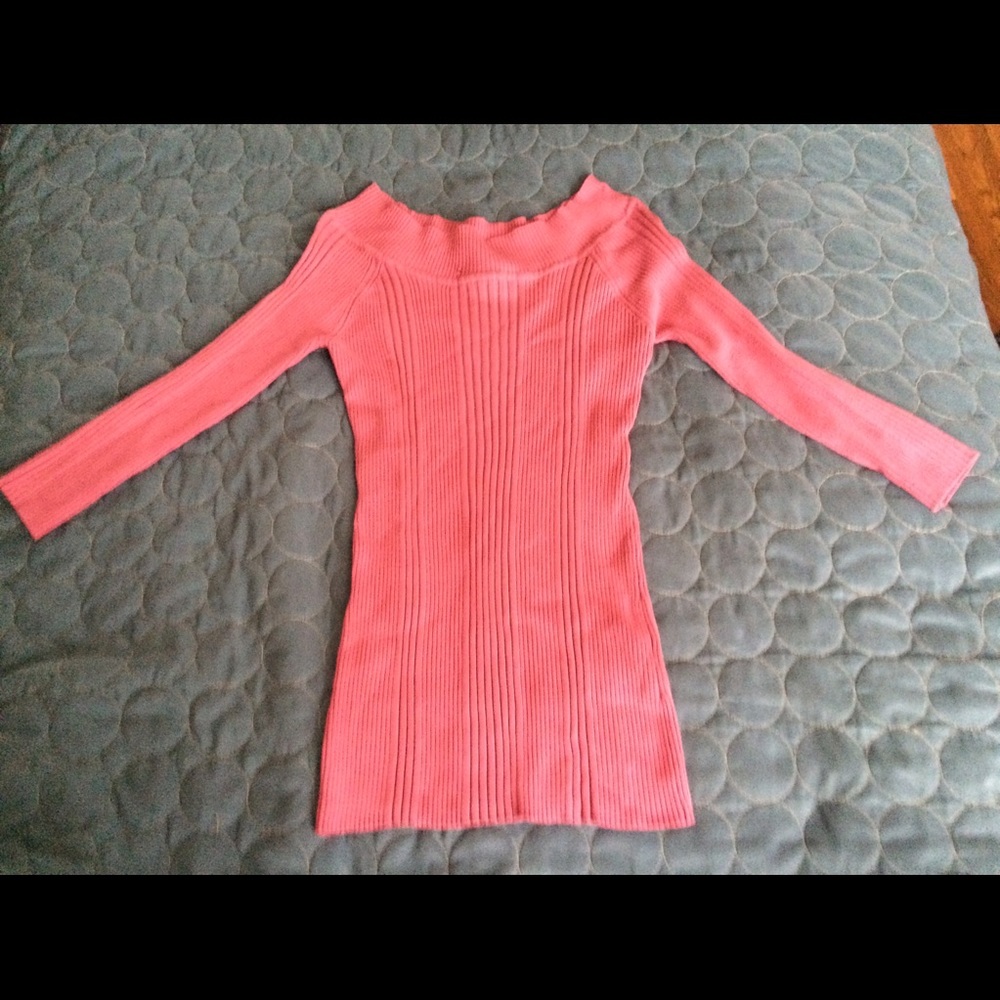 Pink half sleeve sweater