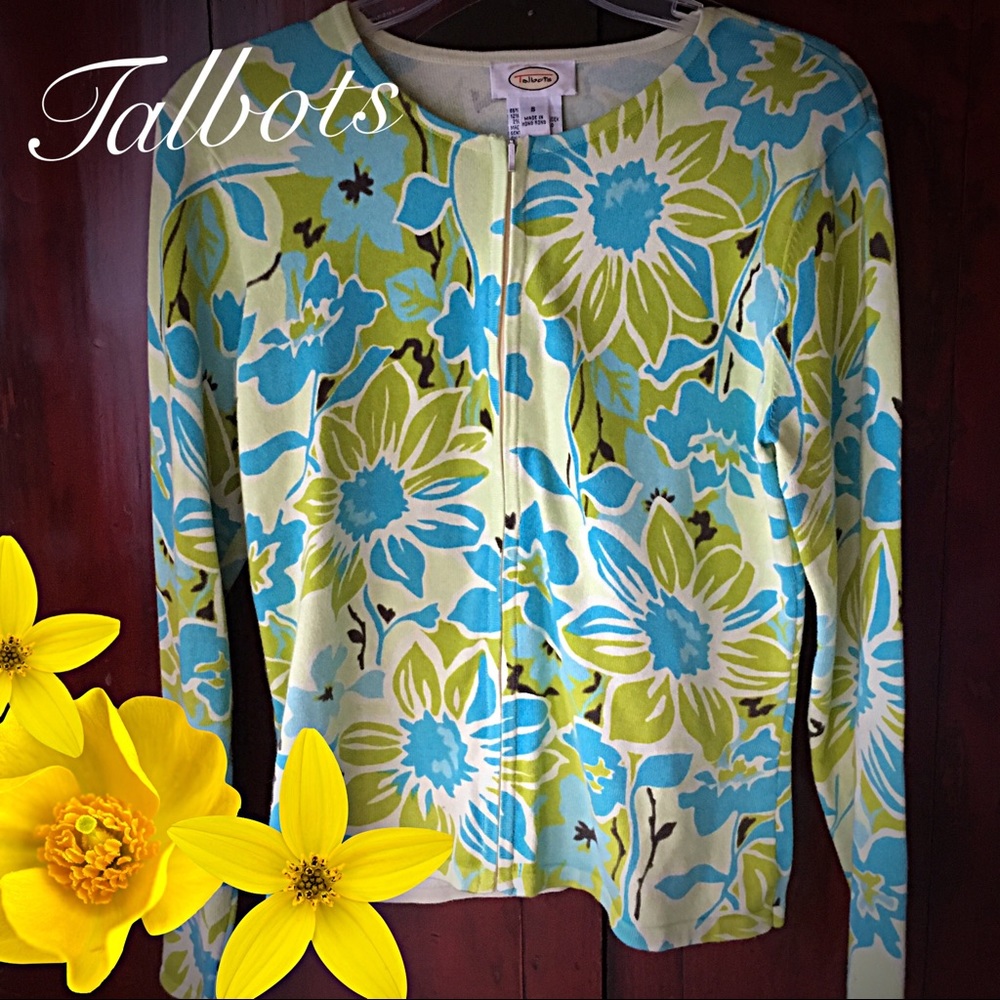 Talbots Fresh and vibrant zip down  cardi