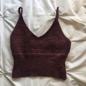 Maroon crop top