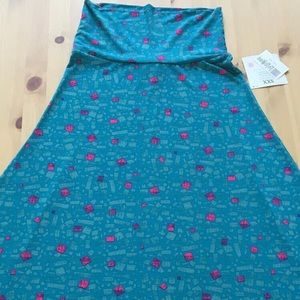 NEW PRICE FIRM bright turquoise w pink accent Maxi