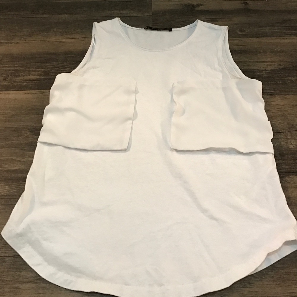 Zara basic tank with pockets