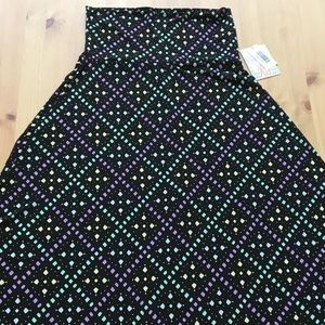 NEW PRICE FIRM black with pastel pattern  Maxi