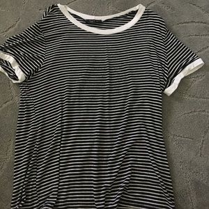 Black and white striped tee
