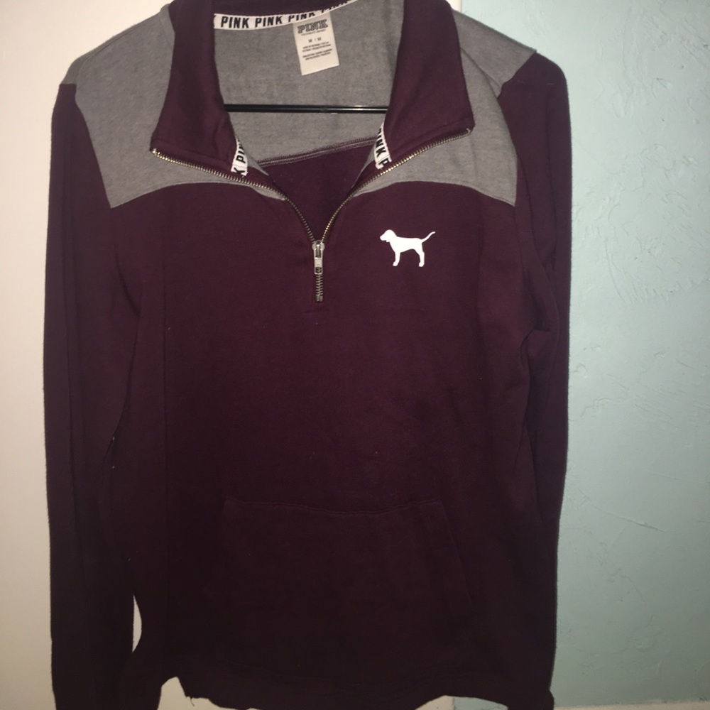 PINK Maroon Quarter zip! TRADE PENDING