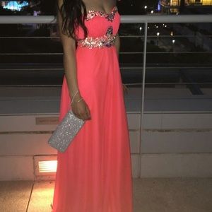 Pink/orange prom dress sz 0 PRICE NEGOTIABLE