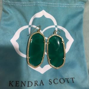 Large Green Kendra Scott Earrings