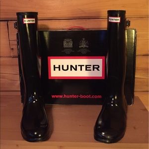 Like New!!!! Hunter original gloss tall boots