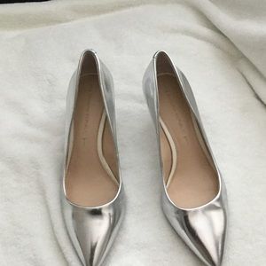 Banana republic bright silver heels