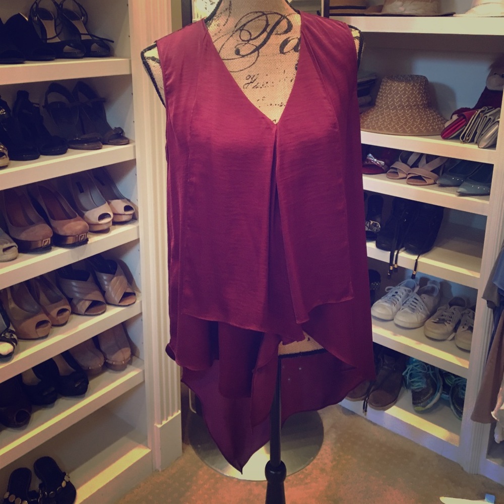 Magenta Sleeveless Flowing Top