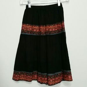 Skirt Vintage Style Print Patterns XS Mid-length