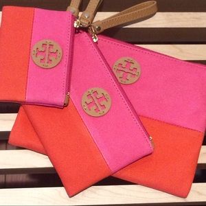 Tory Burch Flat Zip Pouch Set