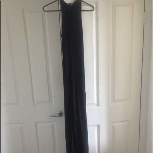 SOLEMIO black tank Side Slit Maxi Dress