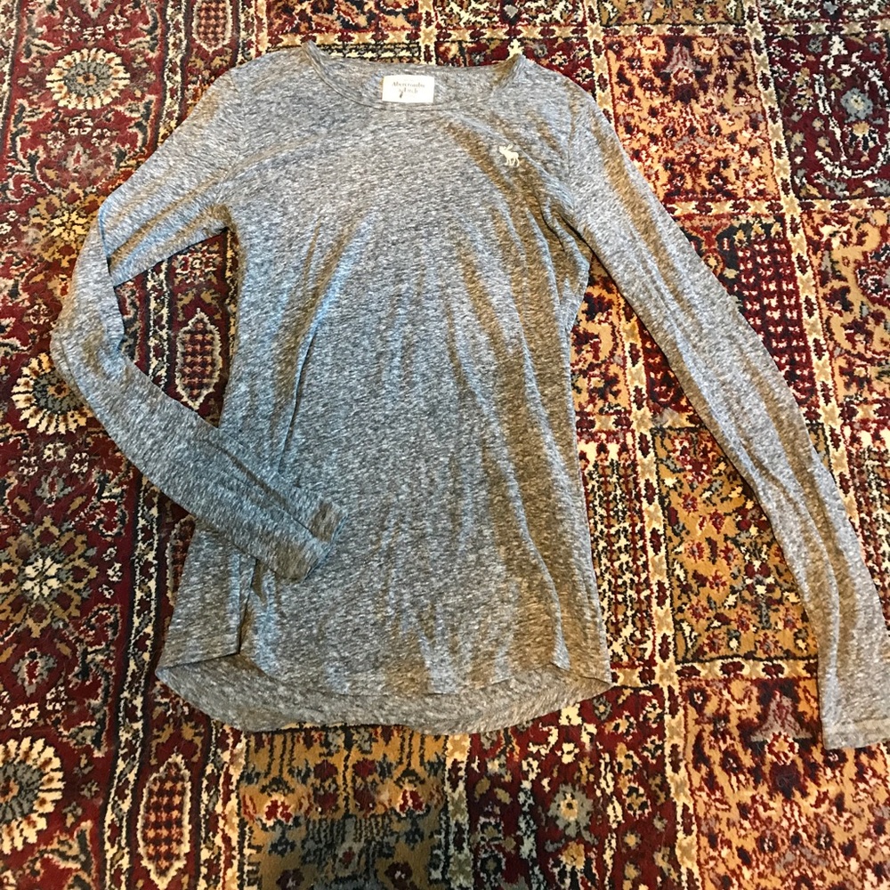 Abercrombie and Fitch long sleeve grey shirt