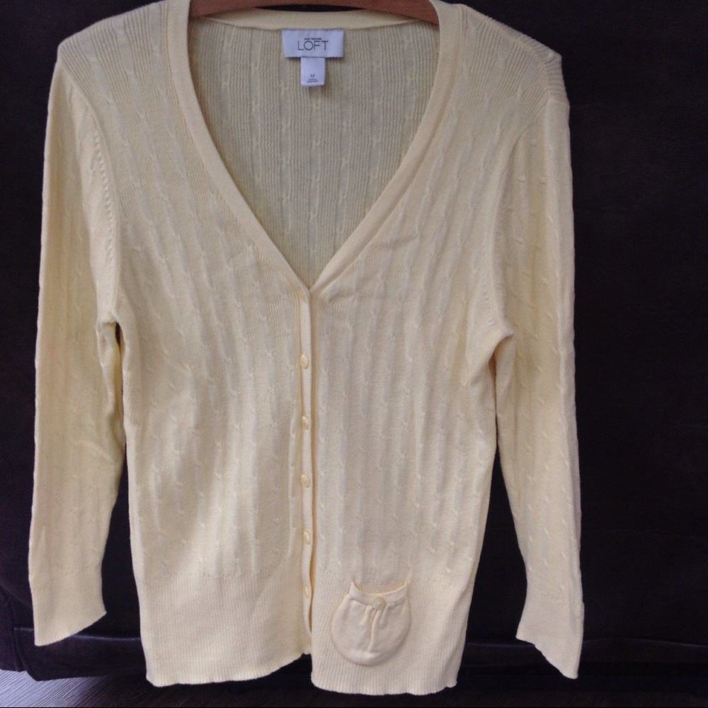 LOFT Cable Knit Cardigan