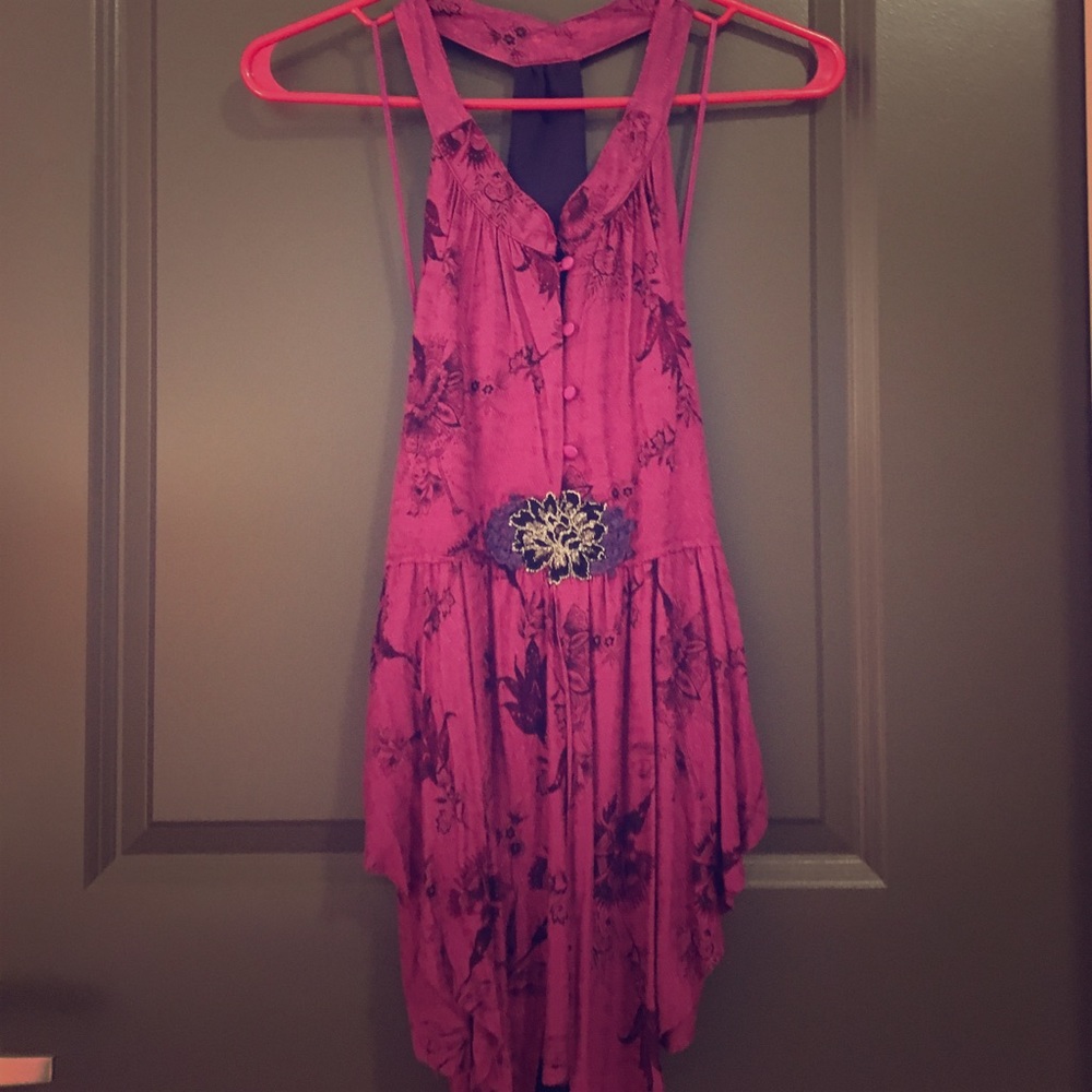 Free People Open Back Halter Top