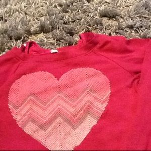 Heart shape front glitterstraps purple shirt