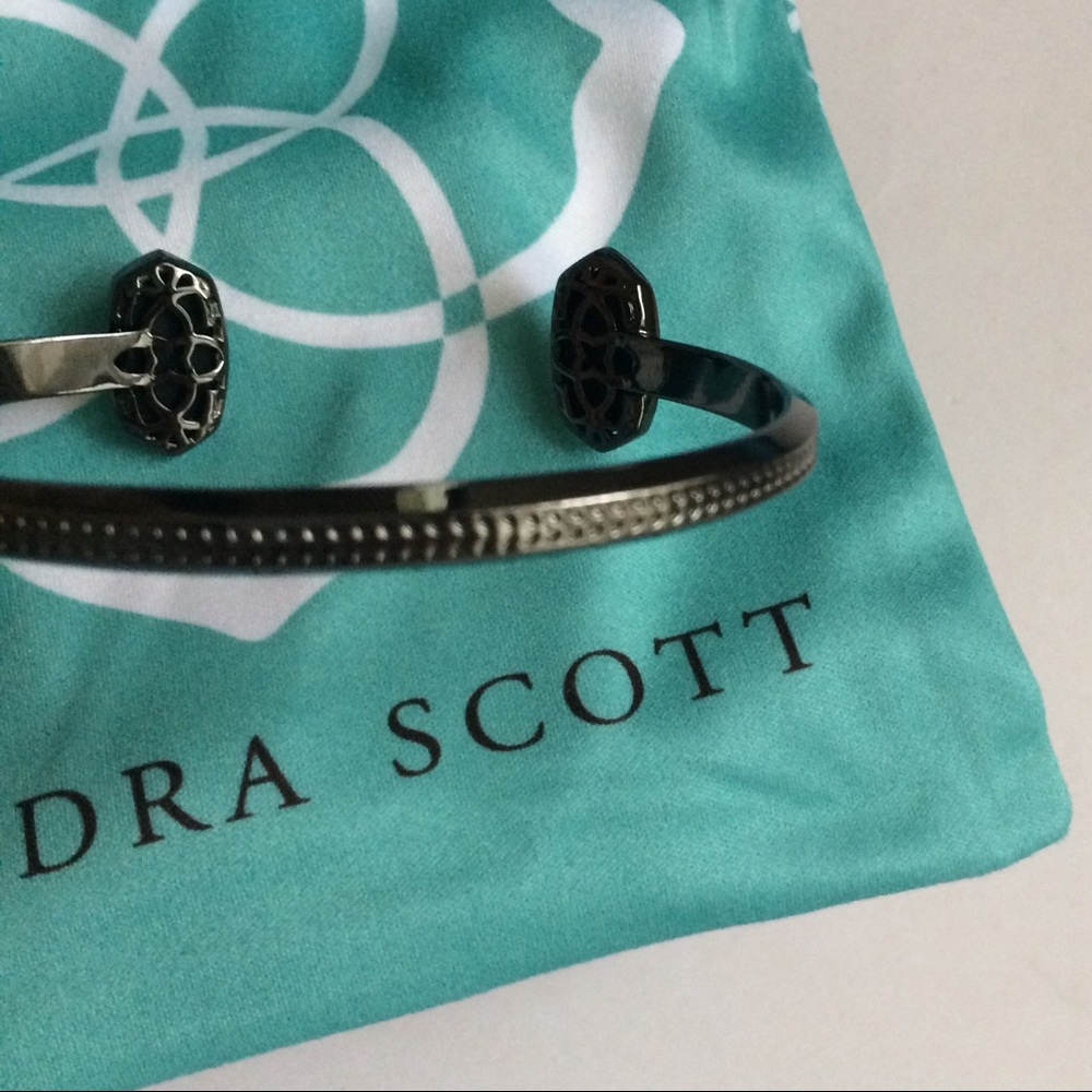NWT Kendra Scott Gunmetal and Abalone Elton Cuff - Picture 3 of 5
