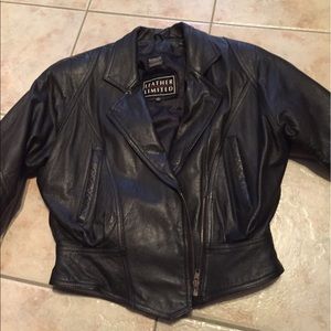 Black leather jacket