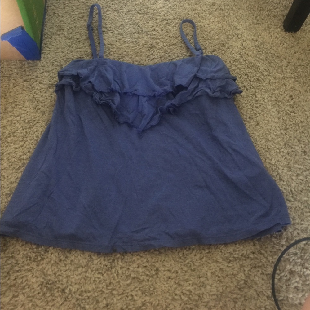 VICTORIA SECRET blue built in bra tank top